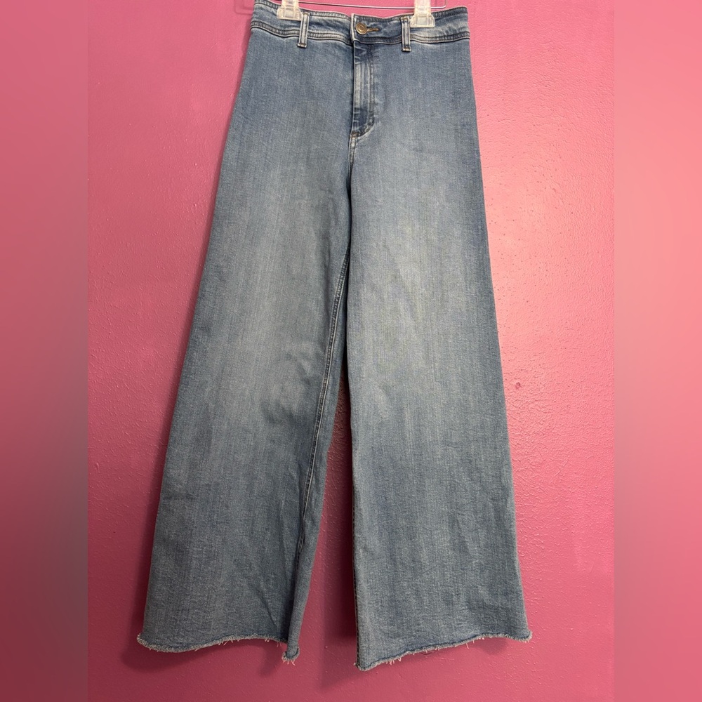 Zara Light Blue Wide-Leg Jeans